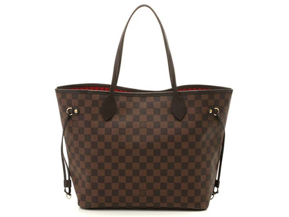 LOUIS VUITTON Neverfull Tote Bag Damier Cerise Red